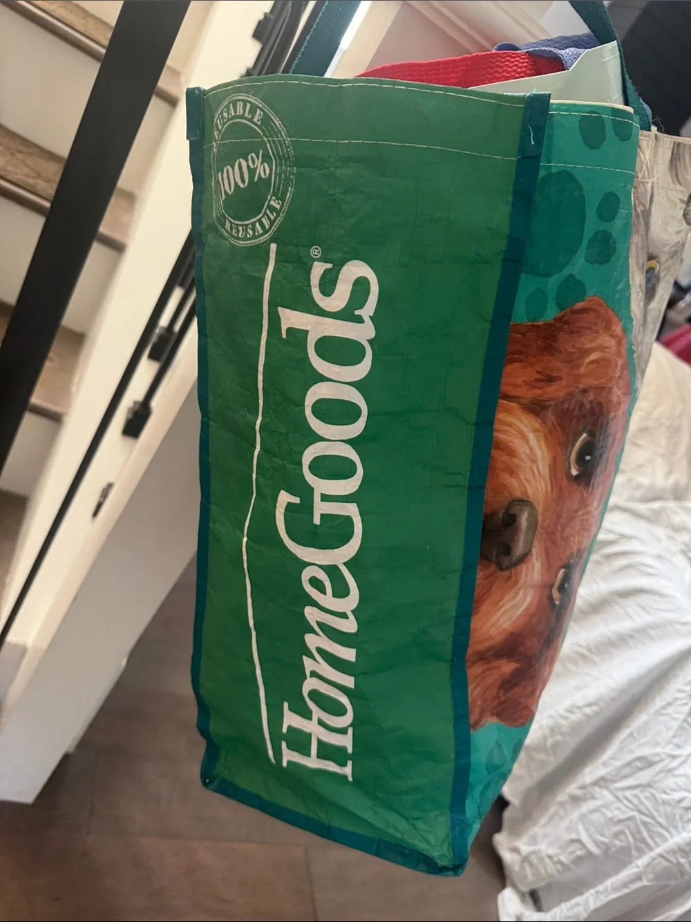 USED CONDITION - XL TOTE BAG- LIMITED EDITION DOG
